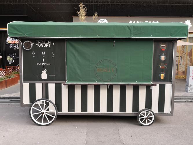 手推式街头移动快餐拖车咖啡冰淇淋卡车龙卷风土豆亭食品车出售
